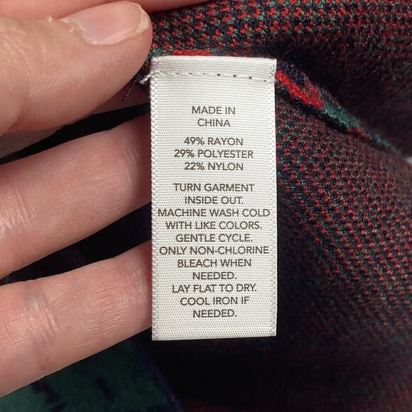 Johnny Wujek Skirt Women's Size Small Red Green Plaid Mini Stretch NEW - Picture 6 of 6